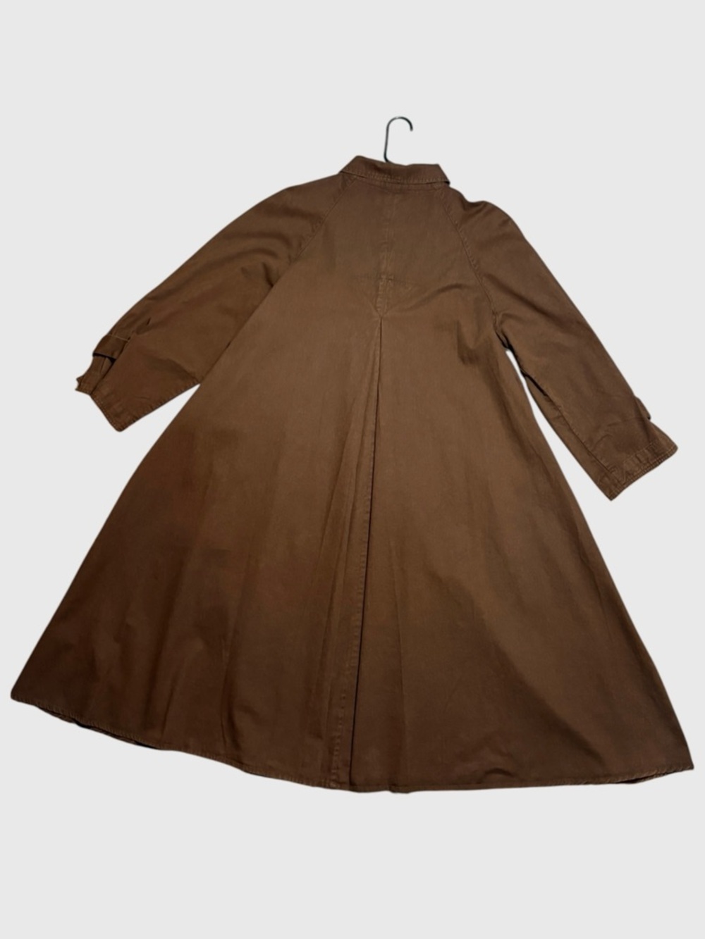 Christy Dawn The Leona Trench In Coffee Brown Organic Cotton Sz XL - Picture 10 of 15